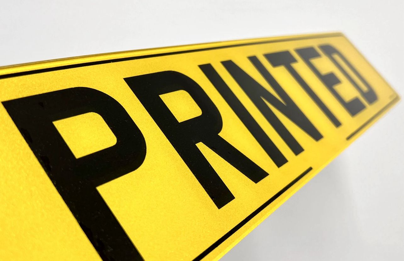 Custom Replacement Number Plates | 2D Printed Font | UK Legal