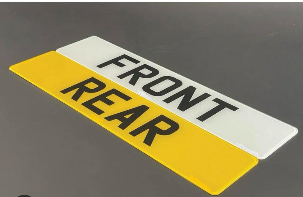 Custom Replacement Number Plates | 2D Printed Font | UK Legal