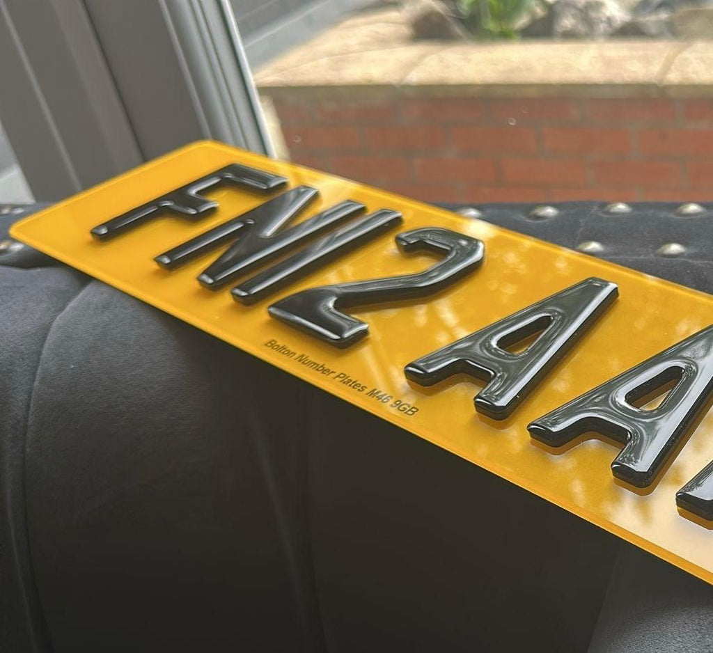 Custom Replacement Number Plates | 3D Gel | UK Legal