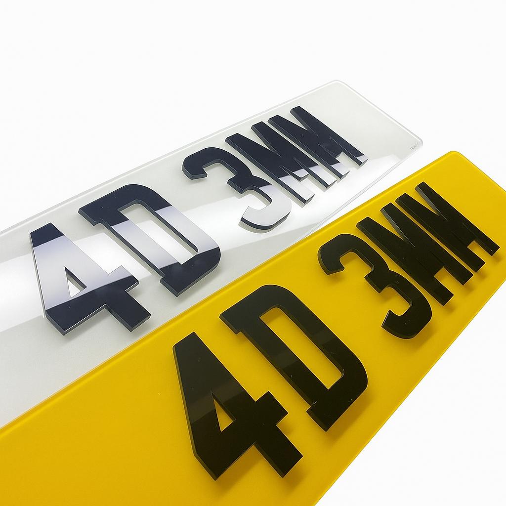 Custom Replacement Number Plates | 4D 3mm | UK Legal