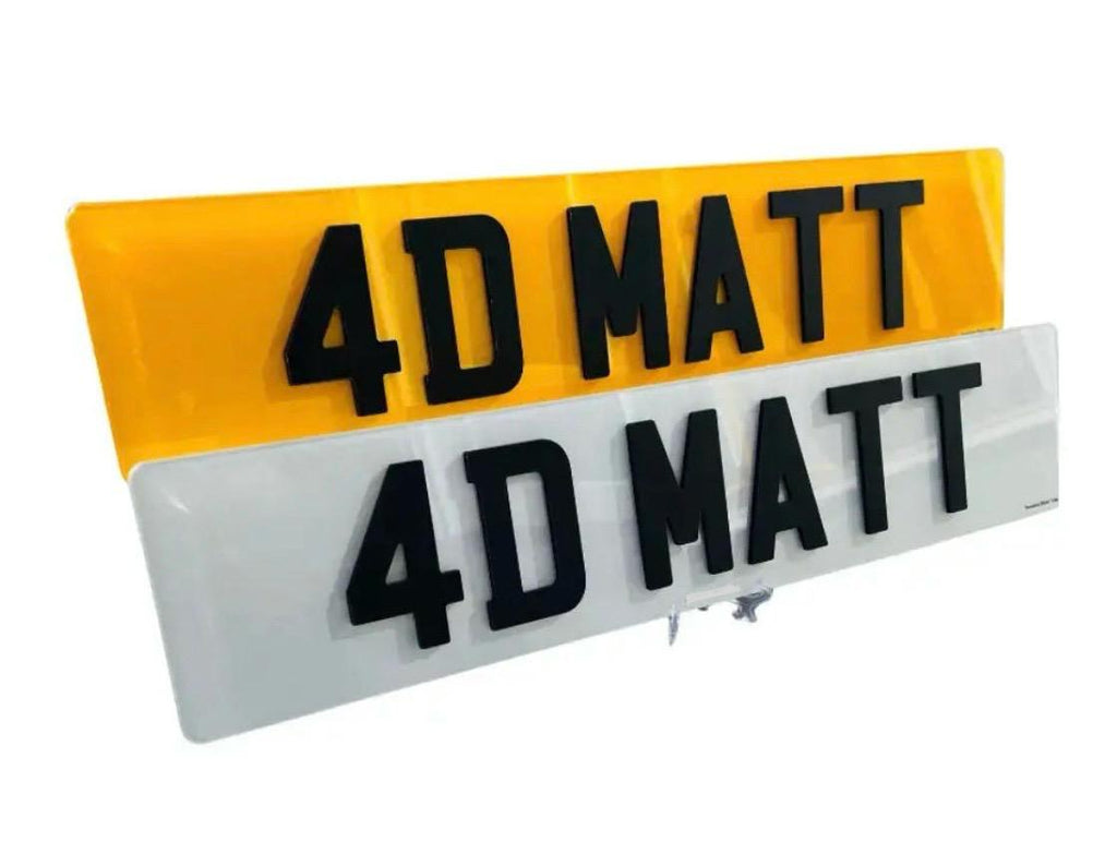 Custom Replacement Number Plates | 4D MATT | UK Legal