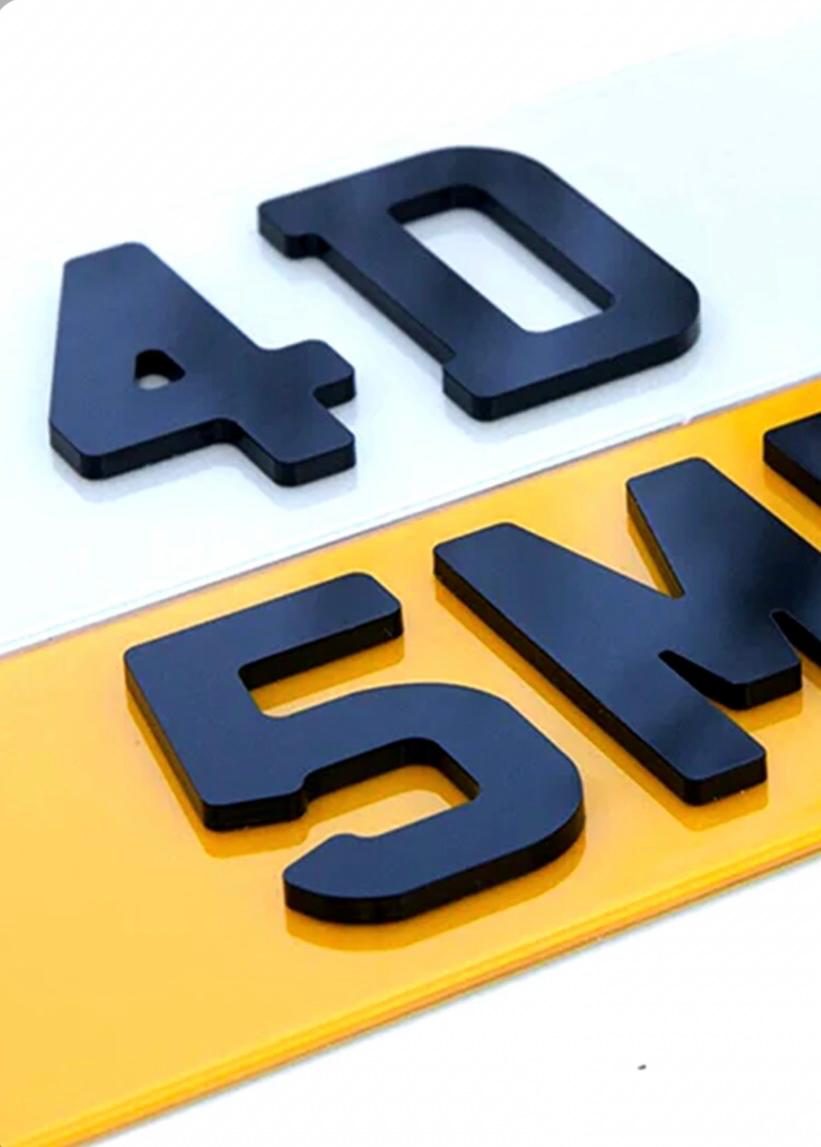 Custom Replacement Number Plates | 4D 5mm | UK Legal