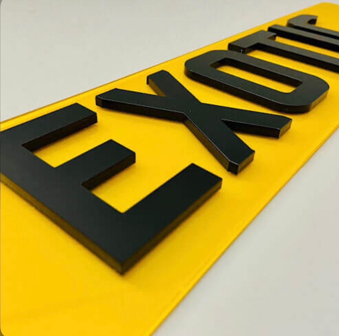 Custom Replacement Number Plates | 4D 5mm | UK Legal