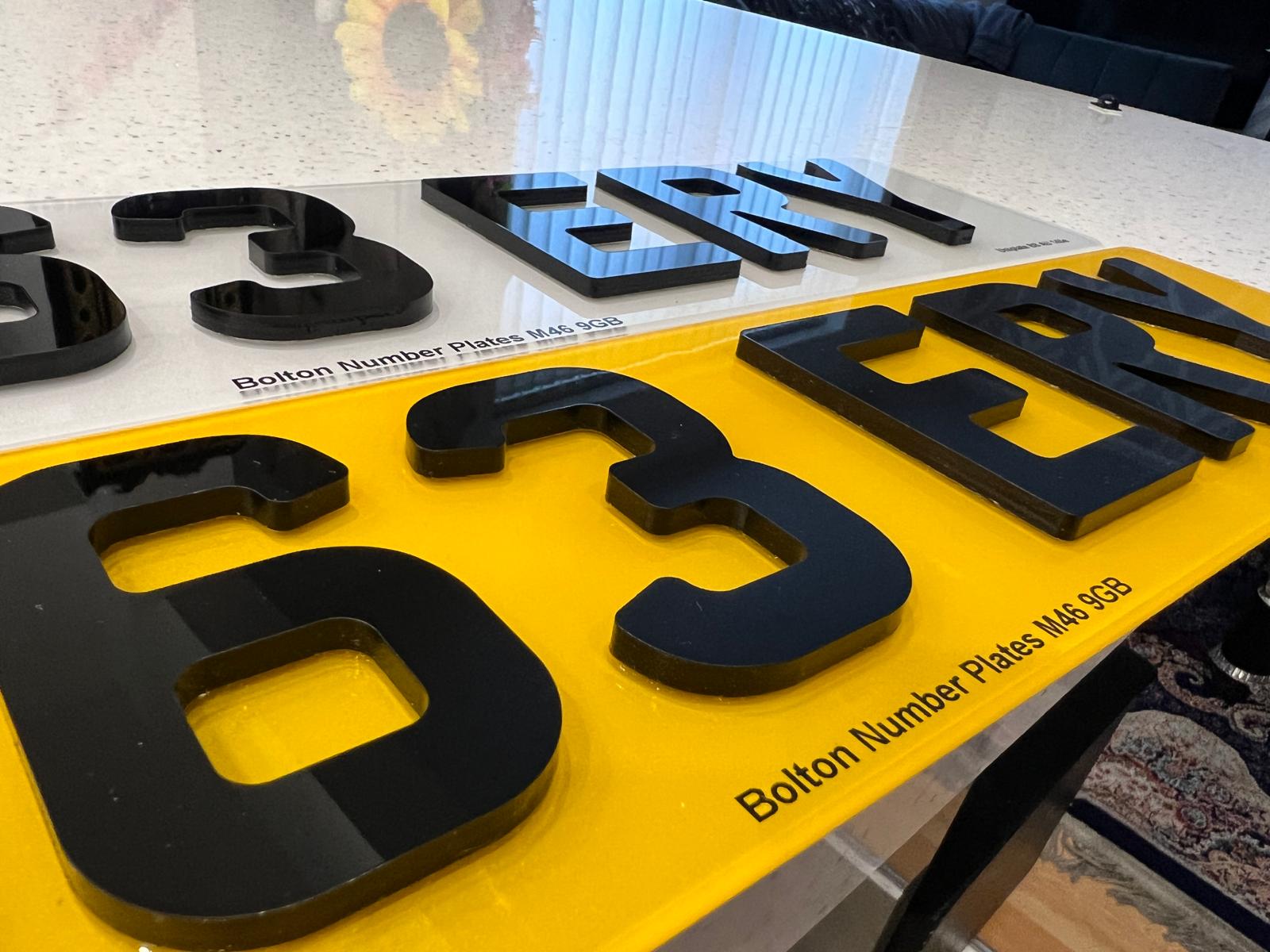 Custom Replacement Number Plates | 4D 5mm | UK Legal