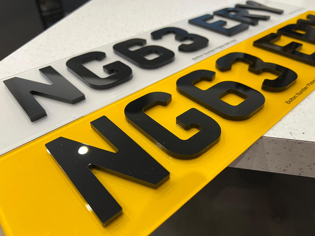 Custom Replacement Number Plates | 4D 5mm | UK Legal