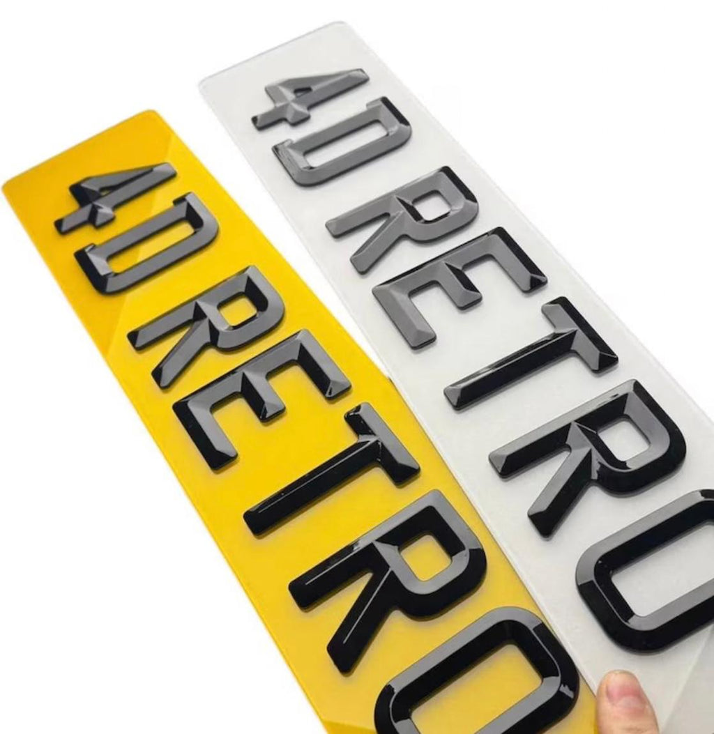 Custom Replacement Number Plates | Retro Style | UK Legal